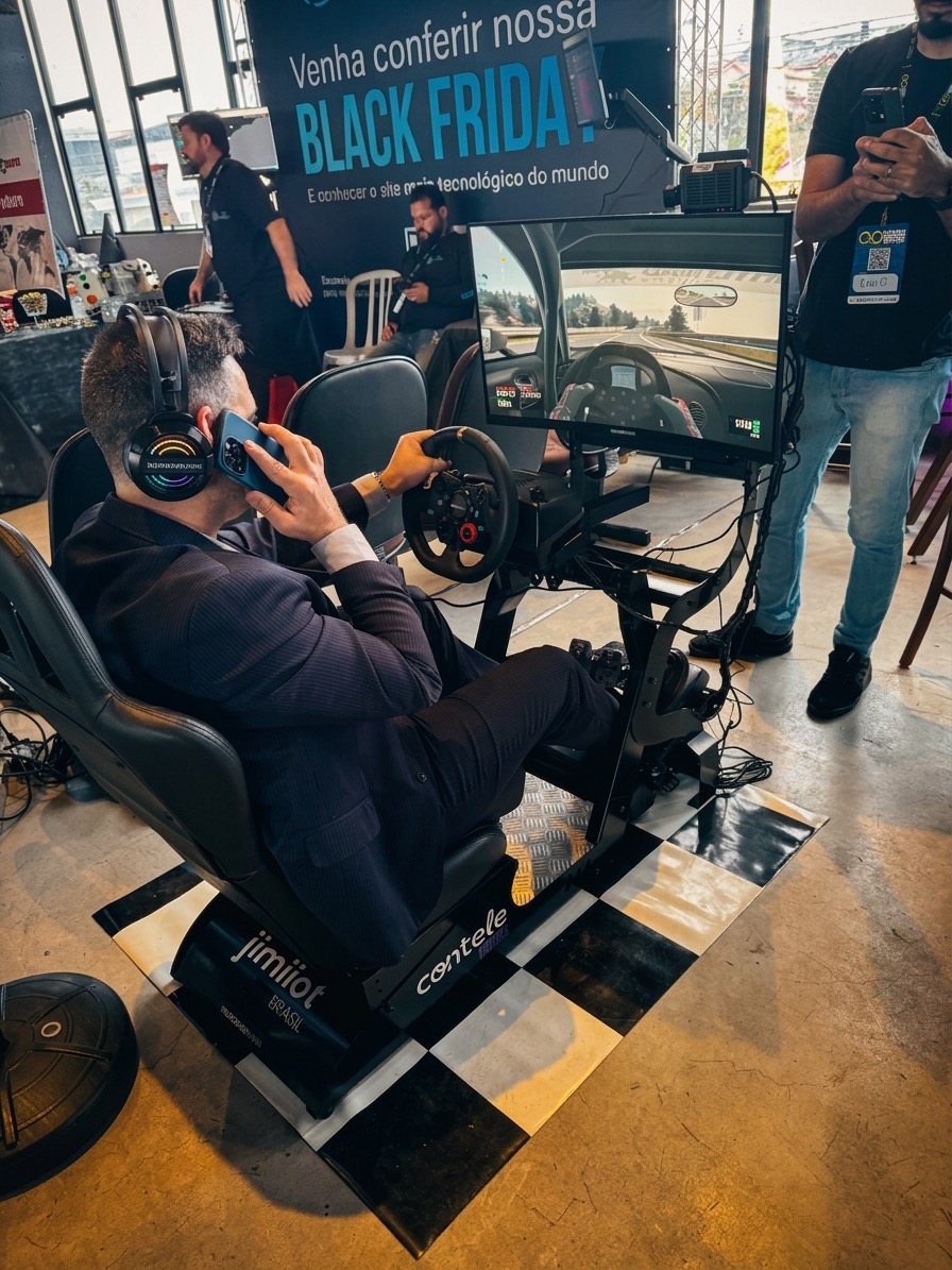 Driving simulator at Contele Fleet booth