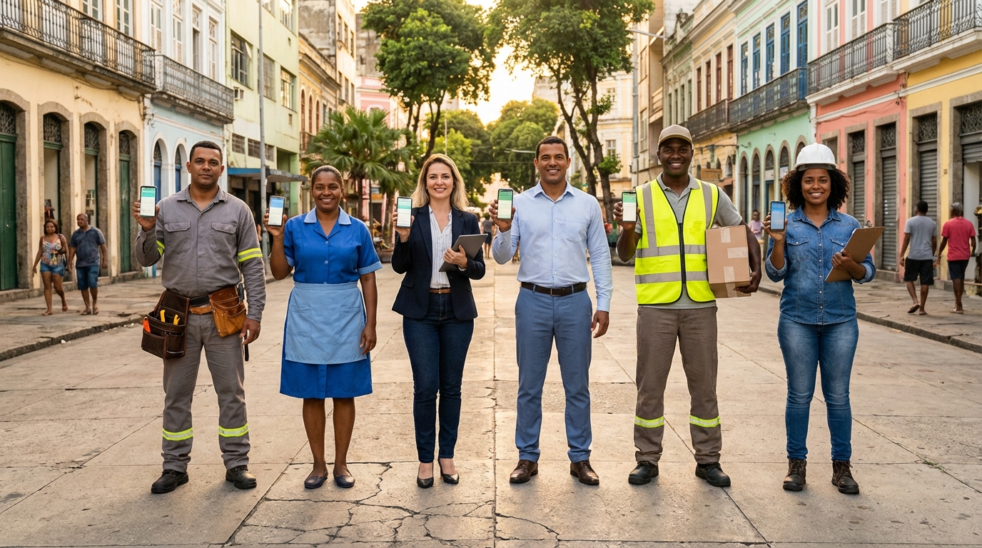 Diverse field professionals using Contele Teams
